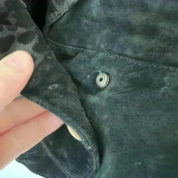 Vintage 80s West Bay Genuine Leather Jacket Size 8 (S/M), Animal Print Western - Picture 12 of 14